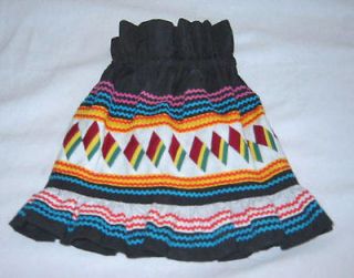 Vintage Seminole Swamp Indian Native Patchwork Girl Skirt Folk Art 