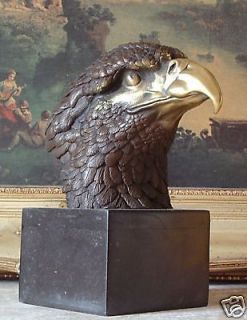 Eagle Head Military Army Air Force Marine Collector Artwork Bronze 