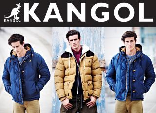 Mens Boys Kangol Designer Multi Pockets Full Zip Padded Jacket Top 