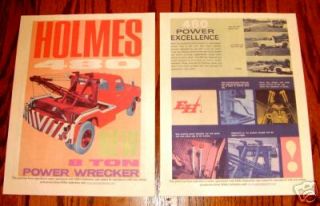 80 Ernest Holmes 480 wrecker tow truck 8ton 4p brochure