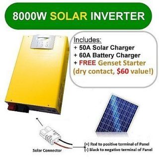 8000W pure sine wave DC to AC SOLAR inverter 48v + 60A battery charger 
