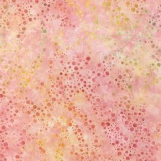 Kaufman Artisan Batiks, BUBBLES, BUBBLE GUM DOTS, Pink Peach Orange 