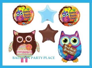 HOOT peace barn OWL birthday party supplies balloons pink chocolate 