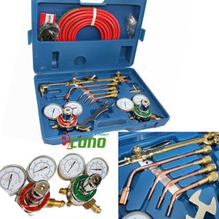   ACETYLENE WELDING CUTTING OUTFIT TORCH SET GAS WELDER KIT w/15FT HOSES