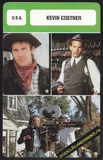 kevin costner movie star french biography photo card from canada