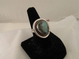 Sterling Silver & Turquoise Ring marked Sterling with a Broken Arrow 