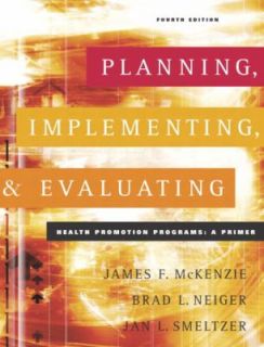 , and Evaluating Health Promotion Programs A Primer by James F 