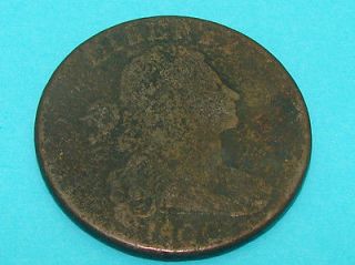 united states 1800 draped bust large cent coin one day
