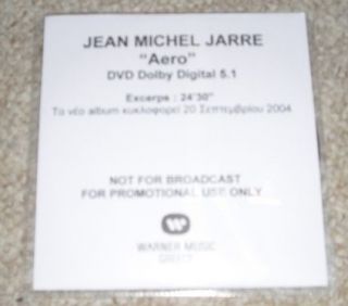 JEAN MICHEL JARRE   AERO   1 TRACK DJ ADVANCE PROMO DVD UNIQUE 