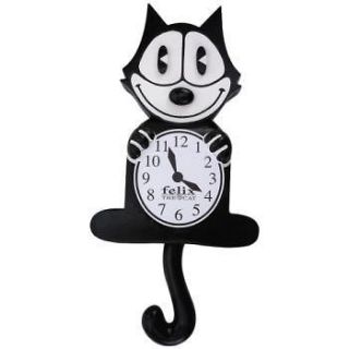 felix the cat animated wall clock moving eyes tail time