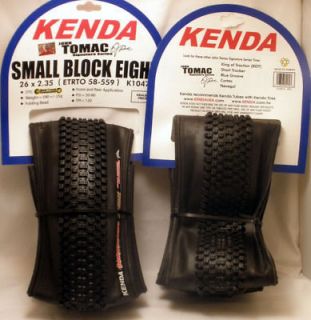KENDA 26 X 2.35 DTC SMALL BLOCK 8 EIGHT BIKE TIRES two tires