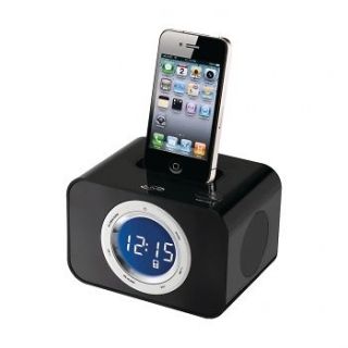 iPOD iPHONE LCD DISPLAY DOCK DOCKING STATION FM RADIO USB SD PORT AUX 