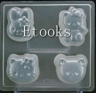   Kitty Cutter Bear Rabbit jelly mould party jello Cookie Chocolate mold