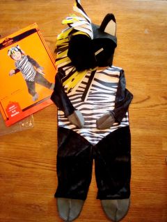 Zany Zebra Infant Baby Halloween Costume 0 6 Mos Madagascar Racing 