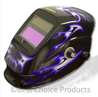   Power Welding Helmet Purple Flame Auto Darkening Welders Tools New