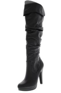 Jessica Simpson NEW Anne Black Leather Platform Over The Knee Boots 