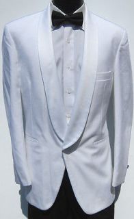 White 1 Button Shawl Tuxedo Dinner Jacket Discount Costume Theater 