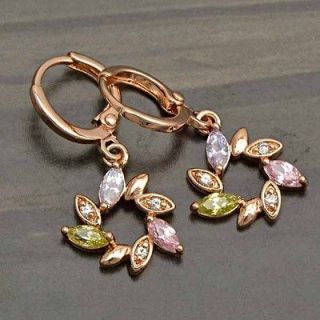 windmill 9K Rose Gold Filled SWAROVSKI Crystal Earrings,B222