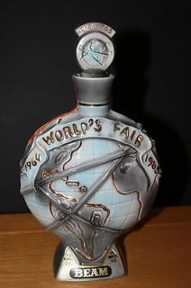 Newly listed 1964 65 JIM BEAM WORLDS FAIR DECANTER (EMPTY)