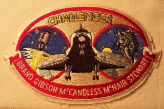 Challenger Brand, Gibson, McCandless, McNair, Stewart Patch, NASA