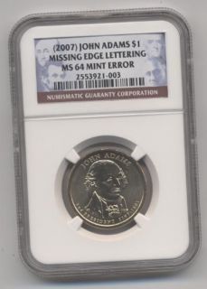 john adams 1 dollar coin