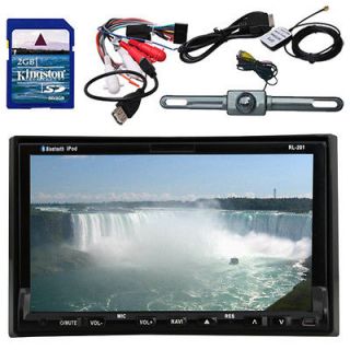 All in one GPS Radio Music TV Bluetooth Car Stereo DVD Player 2Din HD 