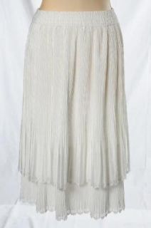 Vintage White Lazer Pleated Cutout Delicate Skirt Underpinning Slip 