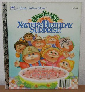 1987 CABBAGE PATCH KIDS BOOK   Xaviers Birthday Surprise Vintage 