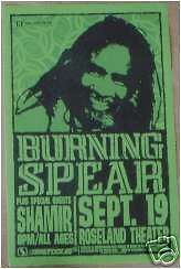 Burning Spear Original Concert Poster Reggae Sunsplash Irvine Meadows