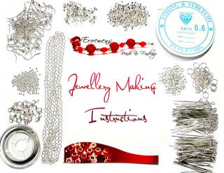 Large Jewellery Making Starter kit~Wire,Findi​ngs,Chain, Crimp Beads