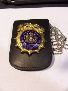 NYPD Captain/Deputy Inspector Style Badge Cut Out/ID Card Neck Hanger
