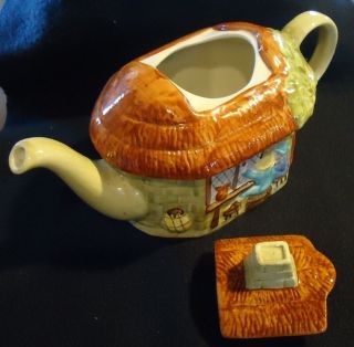 Wood Potters of Burslem Cottage Style Tea Pot Hand Painted 