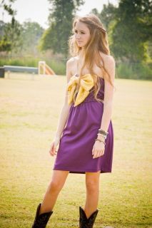 Judith March~ NEW Purple & Yellow Game Day Dress S, M & L Love Love 