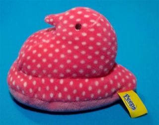 Peeps Pink Polka Dot Bean Bag CHICK Peep Plush Easter PlushI Stuffed 