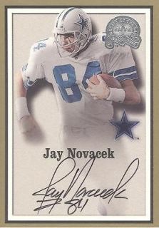   Fleer Greats Of The Game Gold Border #62 Jay Novacek On Card Autograph