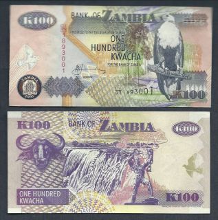 zambia 100 kwacha 2006 african world paper money unc one