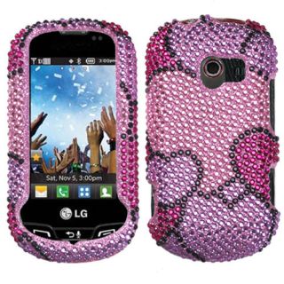 LG Extravert VN271 Verizon Hard Case Snap Phone Cover Pink Cloudy 