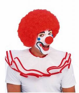 new adult wig red short afro clown queen of hearts joker halloween