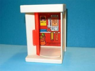 Vintage Fisher Price Little People Village Phone Telephone Booth #997