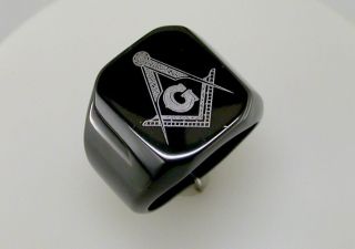 steel masonic ring in Jewelry & Watches
