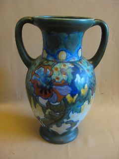 large gouda art pottery plateel vase corona 1921 from netherlands