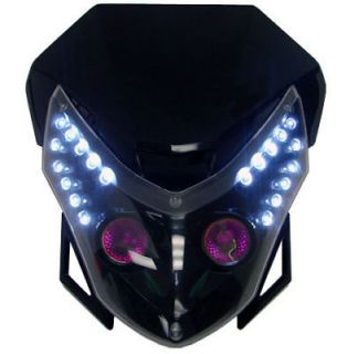 Black head light dual sport for KTM exc mxc lc4 520 525 450 530 sx SMR 