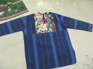 Hand Embroidered Small Shirt Guatemalan Huipil Textile 21 x 30