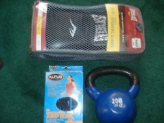   BOXING 16oz GLOVES   Kettle Bell 20 lb & JUMP ROPE NEW ITEMS GREAT LOT