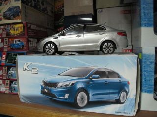 kia k2 1 18 model car silver  from