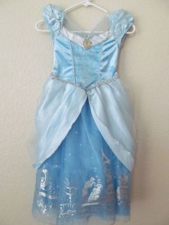   STORE PRINCESS CINDERELLA HALLOWEEN COSTUME BLUE DRESS SIZE SMALL 5 6