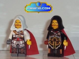Custom LEGO assassins creed II Ezio White and Black #035A
