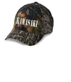 Kawasaki FlexFit Adult Mens Mossy Oak Cap Hunters Camouflage Hat 