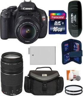   Rebel T3i Digital Camera +18 55mm IS II +75 300mm III +16GB Master Kit