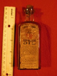 Origl Winchester Gun Machine Oil Bottle 2176 1914 Red W Cork
